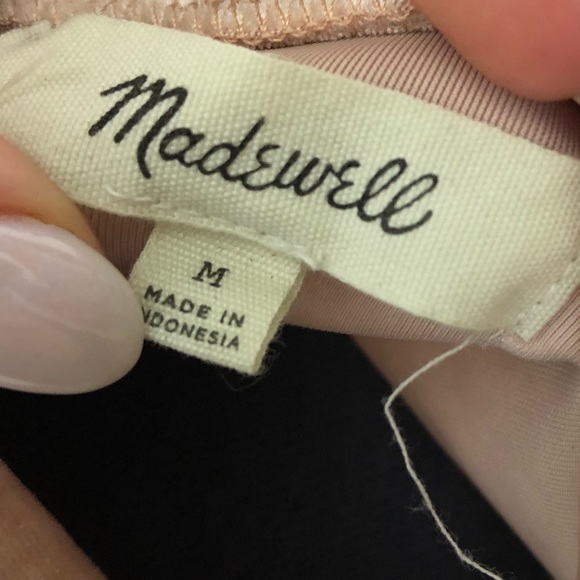 Madewell Women’s Velvety Mock-neck Top in Peach Pink - Picture 8 of 8